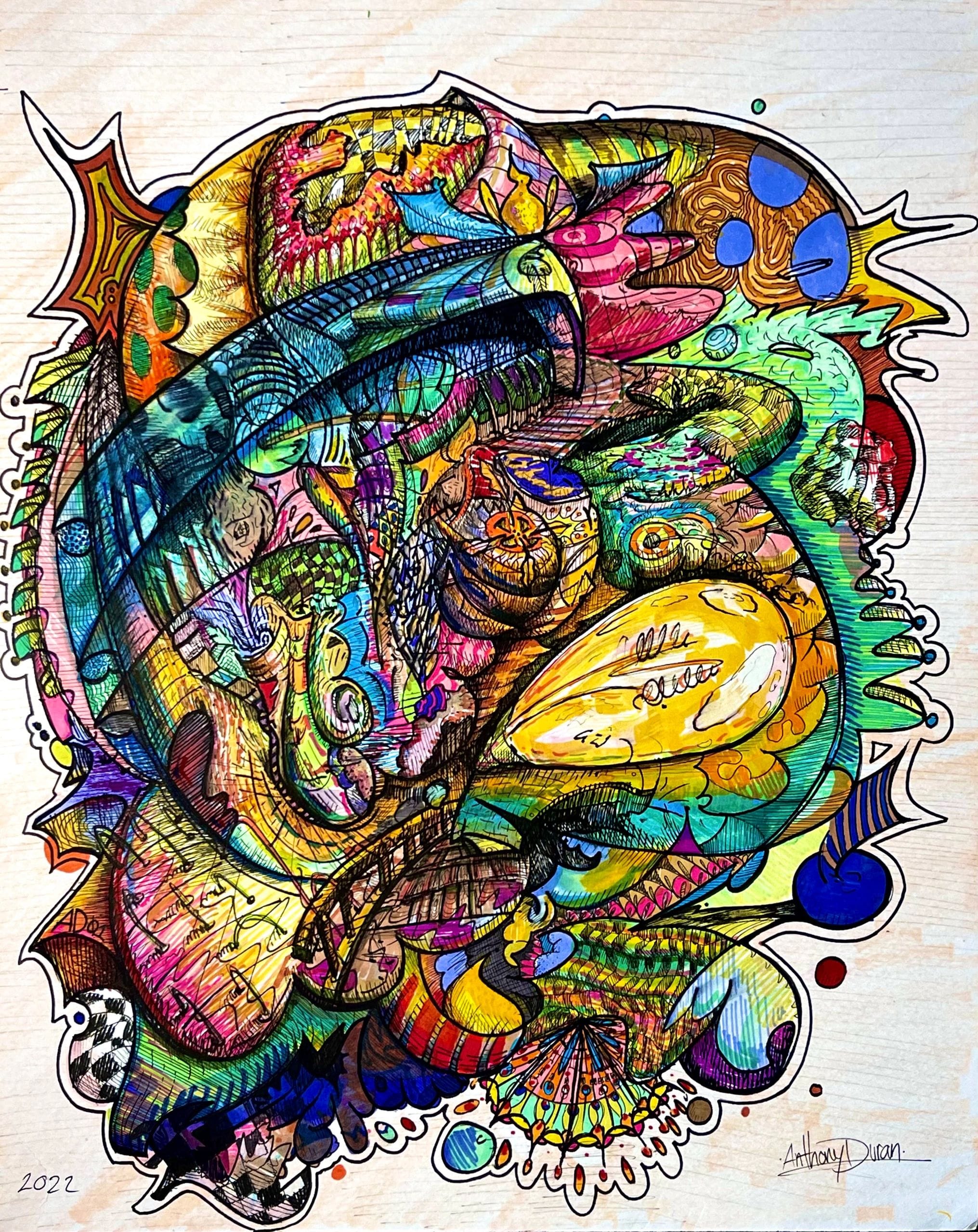 Colorful abstract work by Anthony Duran