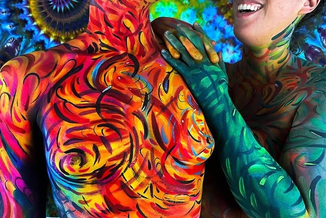 Body paint editorial work