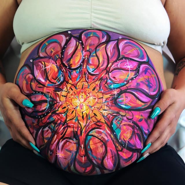 Body paint portrait work