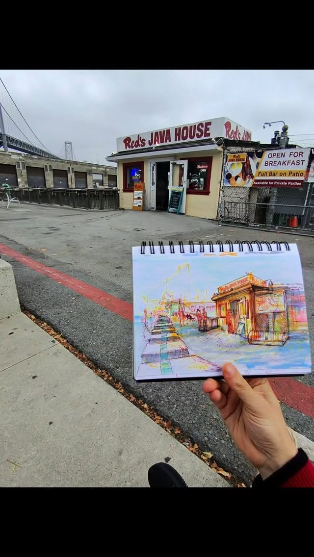 Inktober: Red's Java House, North Beach SF